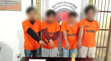 Dari Informasi Warga, Sat Narkoba Polres Simalungun Berhasil Ringkus Empat Pemakai dan Pengedar Sabu