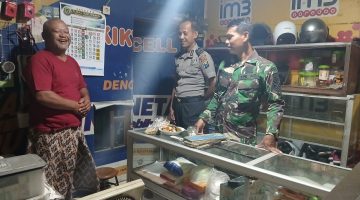 Polsek glagah polres lamongan gelar patroli sinergitas TNI-POLRI.